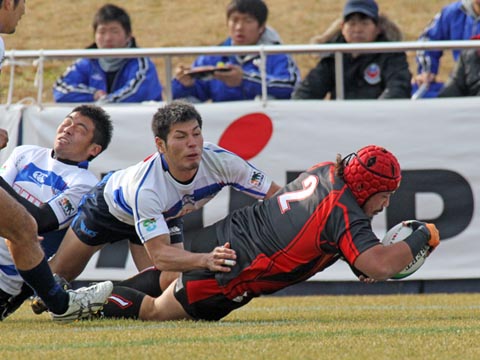 先制トライを奪った天野選手