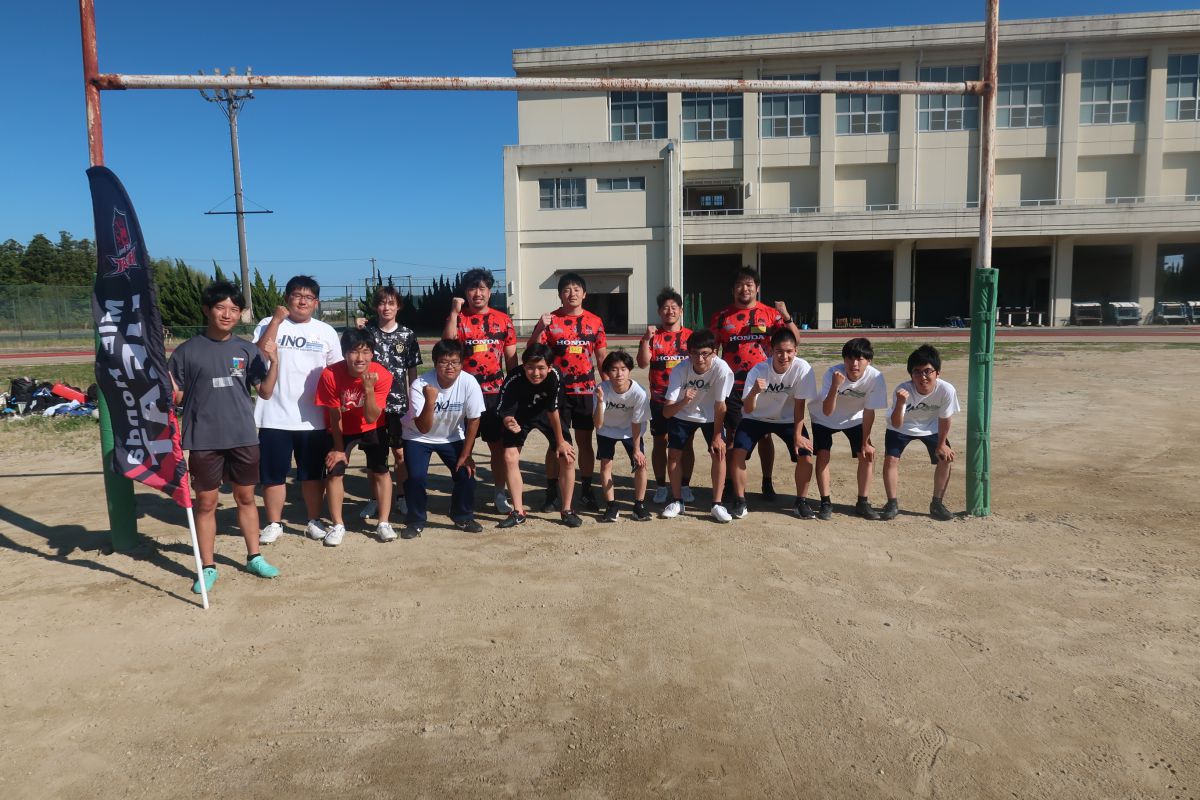  【普及活動】三重県立稲生高等学校にてラグビー出前指導を行いました