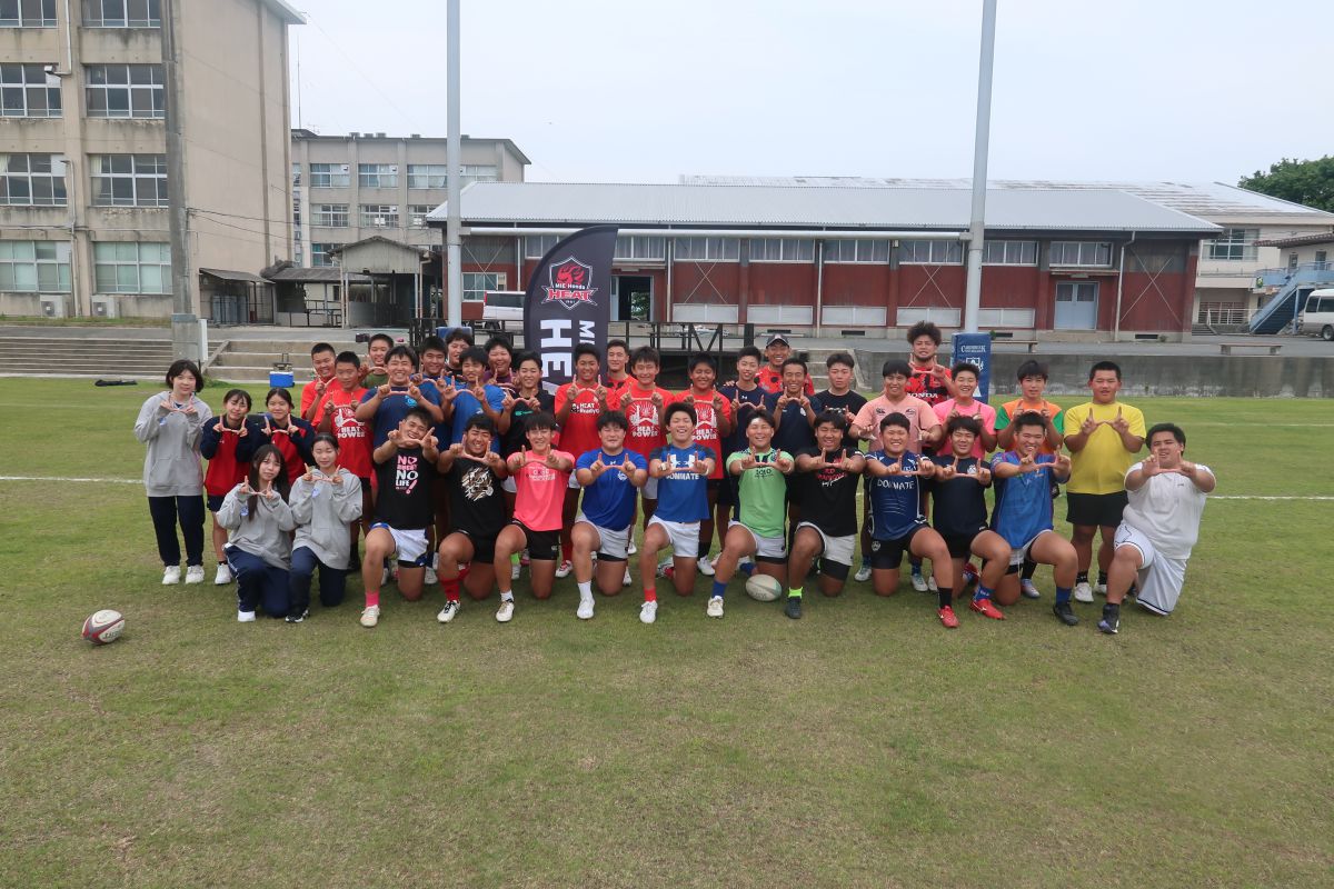 【普及活動】三重県立朝明高等学校にてラグビー出前指導を行いました